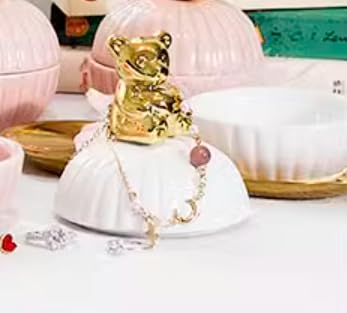 Amazon｜Alizonica ホワイトセラミックジュエリーボックス、キャンディ